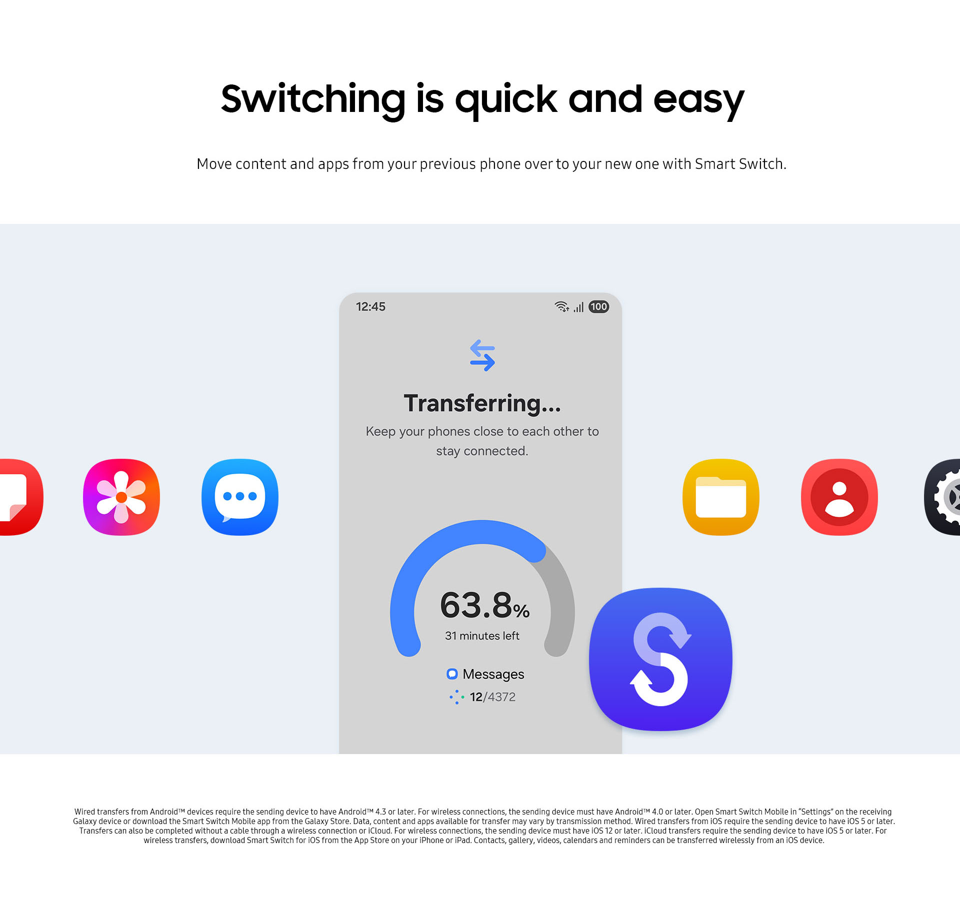 Switching is quick and easy.