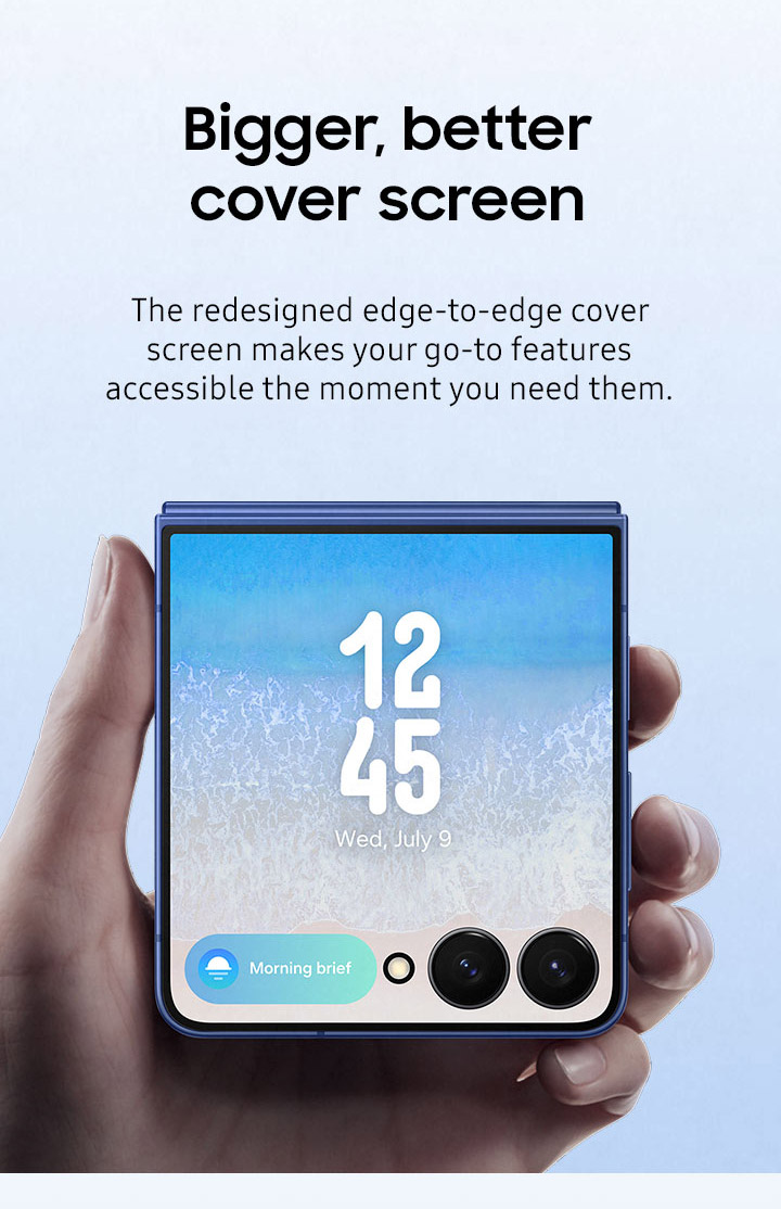 Bigger, better cover screen. - mobile