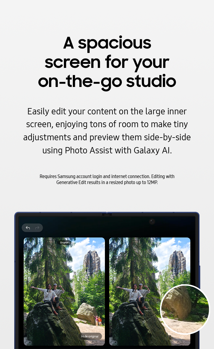 A spacious screen for your on-the-go studio - mobile
