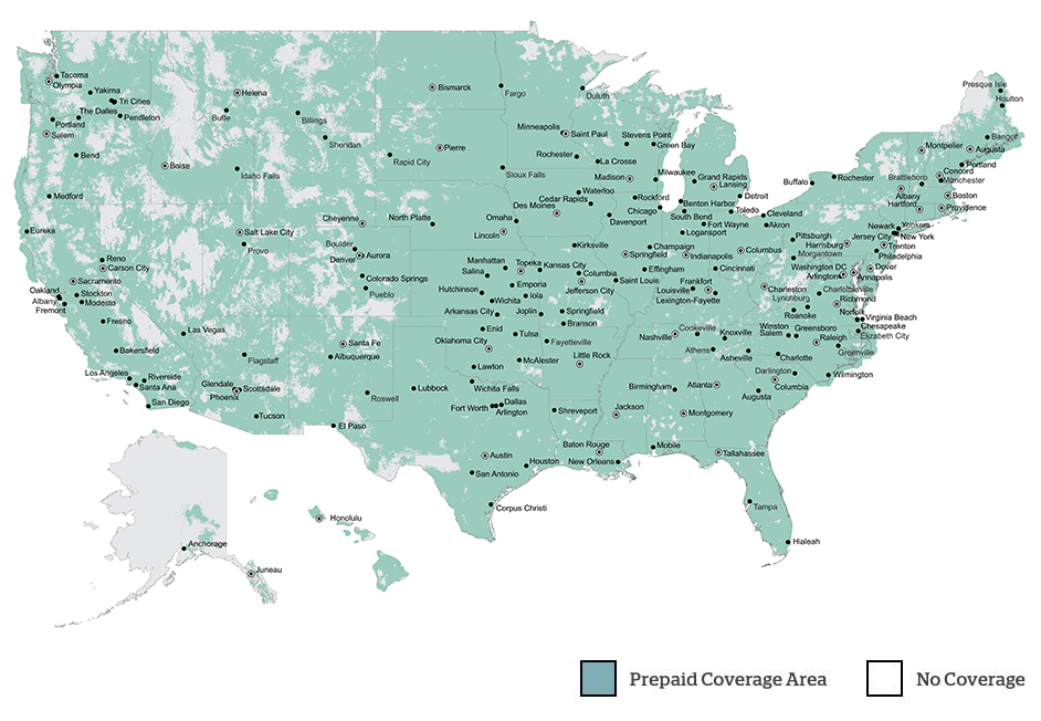 U.S. Cellular Prepaid Voice Coverage Map