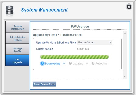 D-Link Home & Business Phone – DWR-920V Firmware Confirmation Screen